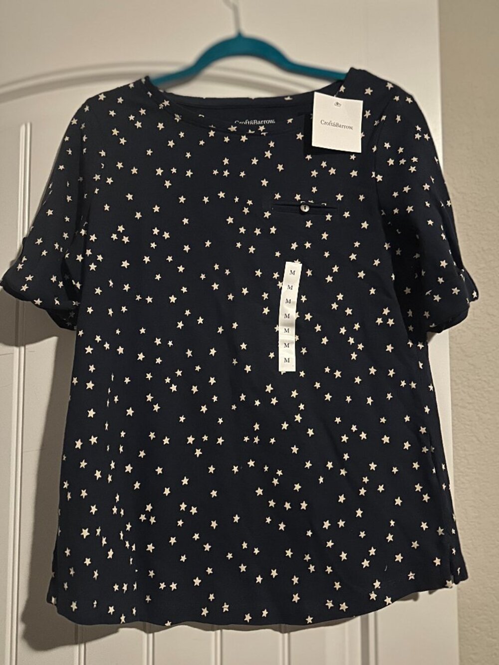 NWT Croft & Barrow Star Top M